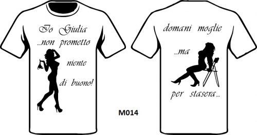 T-SHIRT STAMPA ADDIO AL NUBILATO