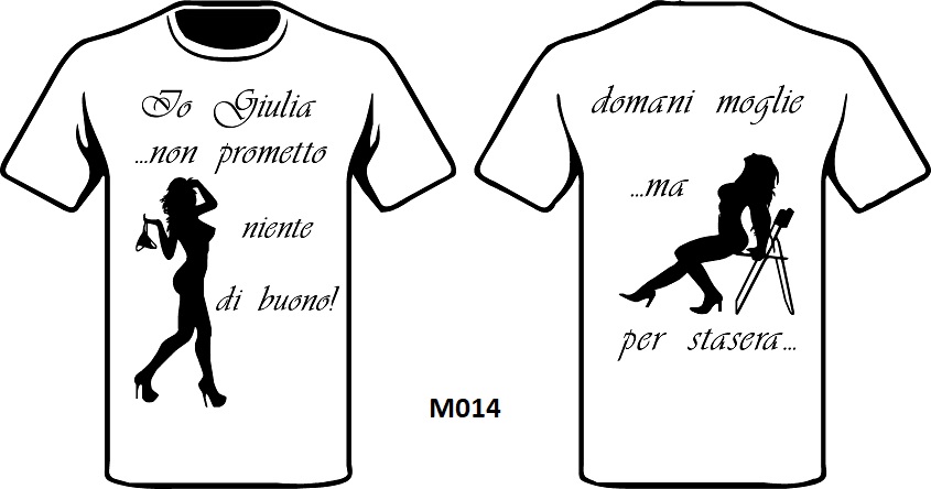 T SHIRT STAMPA ADDIO AL NUBILATO