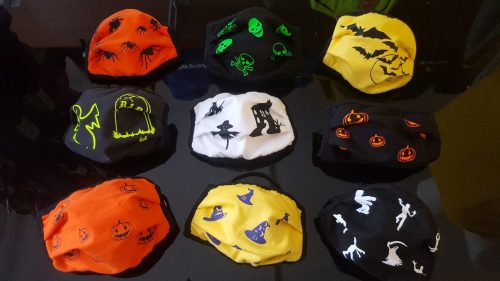 MASCHERINA BAMBINO HALLOWEEN CON ELASTICI DIETRO NUCA O ORECCHIO