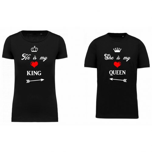 COPPIA T-SHIRT SAN VALENTINO “KING – QUEEN”