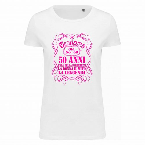 T-SHIRT STAMPA COMPLEANNO “VINTAGE DONNA”
