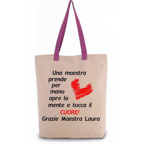BORSA GRAZIE MAESTRA "CUORE" - immagine 4