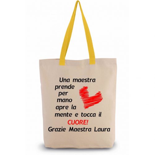 BORSA GRAZIE MAESTRA "CUORE" - immagine 3