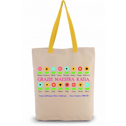 BORSA GRAZIE MAESTRA "FIORI"