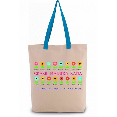 BORSA GRAZIE MAESTRA "FIORI" - immagine 4