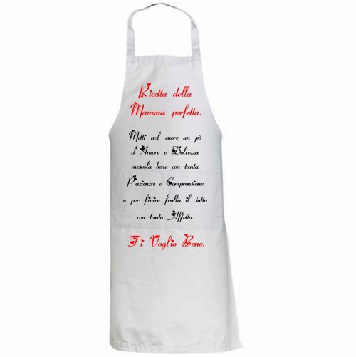 GREMBIULE FESTA DELLA MAMMA "RICETTA PERFETTA"