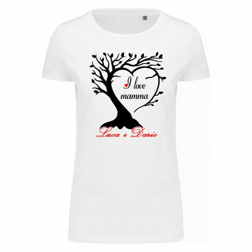 T-SHIRT MAMMA "ALBERO CON CUORE"
